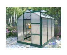 Serra da giardino in policarbonato da 3,4m² GIARDINA con base