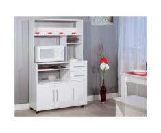 Mobiletto da cucina su ruote ASTRID - Colore bianco