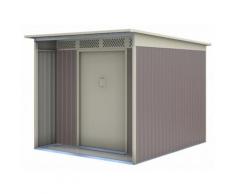 Casetta da giardino in acciaio galvanizzato grigio COLMAR - 5,5 m²