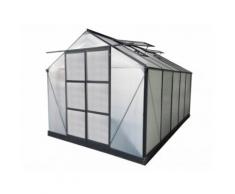 Serra da giardino in policarbonato da 9 m² COROLLE II con base - antracite