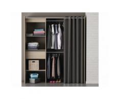 Armadio dressing estensibile KYLIAN - L 114/168 cm - Quercia spazzolata