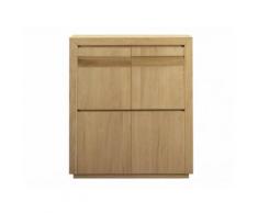 Credenza alta SYMPHONIE - 4 ante - Legno di quercia oliato