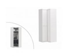 Armadio angolare ALRIK - 2 ante- L 93 cm - Bianco