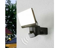 Applique da esterni XLED Home 2 nera, con sensore