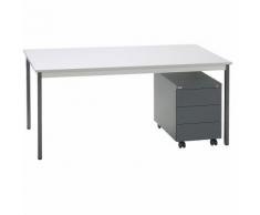 Ufficio completo SATO, scrivania + cassettiera con rotelle, profondità 590 mm