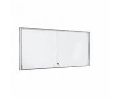 office akktiv Bacheca, cornice in alluminio, ante scorrevoli, 27 x UNI A4, lungh. x alt. x prof. 1970 x 970 x 50 mm
