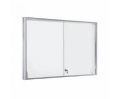office akktiv Bacheca, cornice in alluminio, ante scorrevoli, 18 x UNI A4, lungh. x alt. x prof. 1330 x 970 x 50 mm