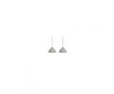 QAZQA Set di 2 lampade a sospensione ANTERIO 38 Basic grigio