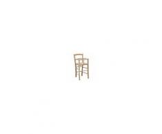 Seggiolone in legno massello di faggio grezzo L46xPR46xH101 cm. Made in Italy