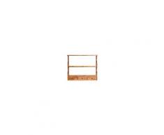 Piattaia Country in legno massello di tiglio finitura naturale L79xPR18xH68 cm. Made in Italy
