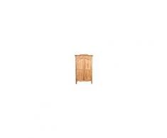Armadio Country in legno massello di tiglio finitura naturale L127xPR59xH204 cm. Made in Italy