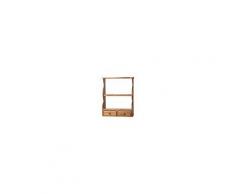Piattaia in legno massello di tiglio finitura naturale L53xPR20xH68 cm. Made in Italy