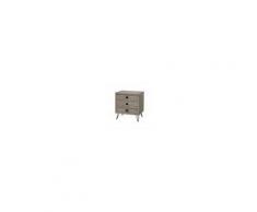 Mobiletto 3 Cassetti Con Gambe In Ferro 74 X 35 X 77,5 Per Interno Camera Cameretta Salotto Ingresso Cucina