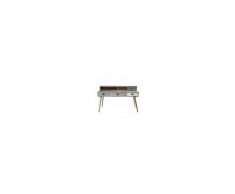 Scrivania Scrittoio Consolle Stile Industriale Cm 120 X 50 X 79 H Con 5 Cassetti E Scomparto Per Interno Sala Studio Ufficio