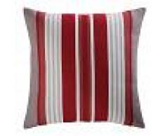 Maisons du Monde Cuscino da giardino in tessuto a righe rosse e bianche 45x45 cm ESPELETTE