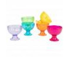 Maisons du Monde 6 coppe per gelato in plastica multicolore