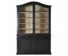 Maisons du Monde Piattaia a 4 ante e 2 cassetti in legno massello di mango nero Versailles