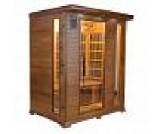 Sauna infrarossi 3 posti Aira 153 x 110 CM in Cedro Rosso Canadese