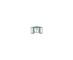 Outsunny Gazebo Esagonale con Zanzariere in Ferro e Poliestere, Verde