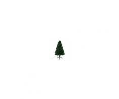 Homcom Albero di Natale 120cm con 130 Rami in Fibra Ottica e PVC e 16 luci LED