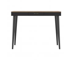 Tavolo da bar scandinavo nero e legno STRIPE