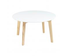 Tavolino design rotondo 80 cm color bianco SARA