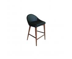 Sgabello da bar design legno PU nero 65cm DALIA