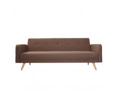 Divano convertibile 3 posti design scandinavo camel ULLA
