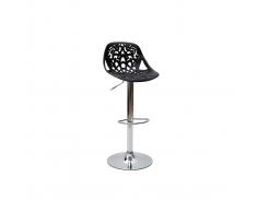 Sgabello da bar design barocco nero BAROCCA