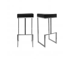 Gruppo di 2 sgabelli design neri Omicron
