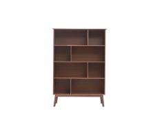 Libreria vintage 8 alloggiamenti in noce INGRID