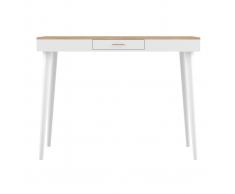 Tavolo da bar scandinavo bianco e legno STRIPE