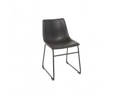 Sedia vintage PU nero NEW ROCK