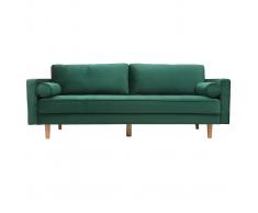 Divano design a 3-4 posti in velluto Midnight verde IMPERIAL