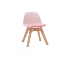 Sedia design rosa con piedi in legno BABY PAULINE