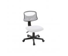 Poltrona da ufficio design bambino mesh bianco MEL
