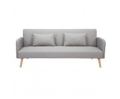 Divano convertibile scandinavo 3 posti grigio chiaro LULA