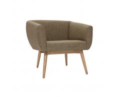 Poltrona design seduta in tessuto color verde oliva - ARTIK