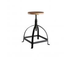 Sgabello complementare metallo e legno H 65 cm INDUSTRIA