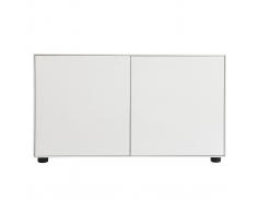 Mobile TV design bianco opaco 90x40cm 2 porte MARK