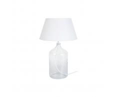 Lampada da tavolo design vetro e bianco TRAVEL