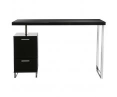 Scrivania design 2 cassetti laccata nera LEXI
