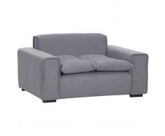 Poltrona in tessuto design Grigio chiaro MELLOW