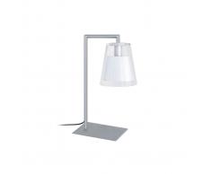 Lampada da tavolo design in vetro e metallo Bianco ACROSS