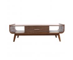Tavolino basso vintage in legno noce HALLEN