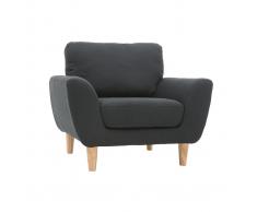 Poltrona scandinava in tessuto Grigio antracite ALICE