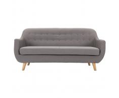 Divano design 3 posti sfoderabile grigio YNOK