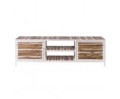 Mobile TV legno e metallo bianco 150cm ROCHELLE