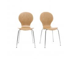 Sedia design in legno chiaro lotto di 2 NEW ABIGAIL