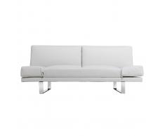 Divano convertibile design PU bianco ATLANTA